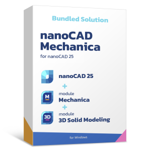nanoCAD Mechanica (nanoCAD Platform + 3D + Mechanica modules) – Subscription License